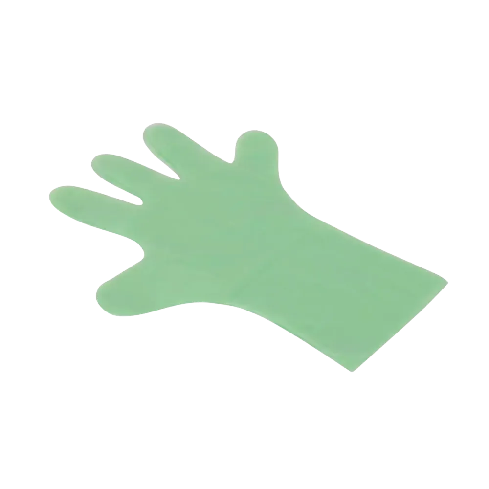 PE Glove, green, size L, hammered, Med-Comfort: buy PE Disposable gloves.