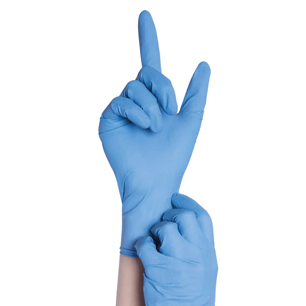 Latex gloves, blue, size M, powderfree, Med-Comfort blue: buy disposable latex examination gloves & protective gloves.