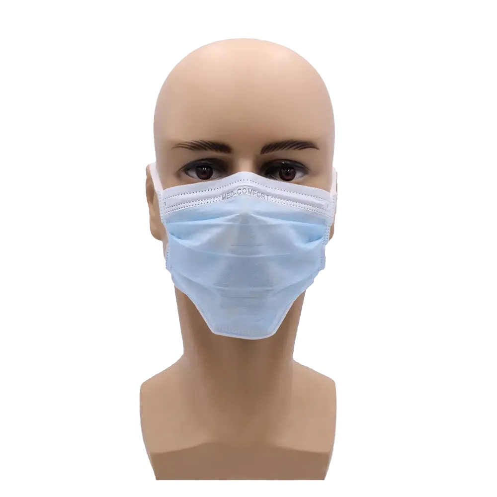 Surgical mask for bandaging, blue, type IIR, Med-Comfort: buy fleece mouth guard for bandaging as mouth nose protection.