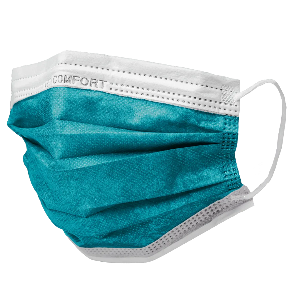 OP mask, green, ocean green, type IIR, Med-Comfort: buy medical mask as mouth nose mask.