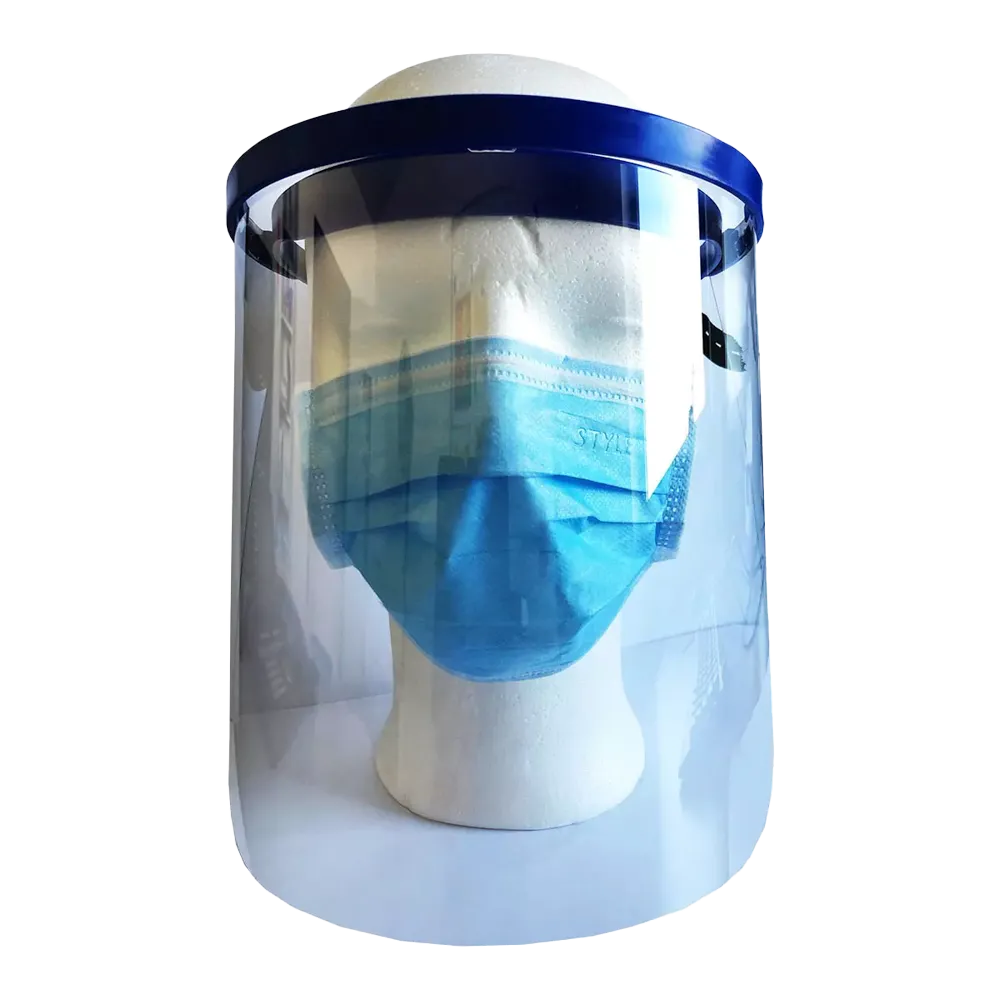 Replacement full face shield, blue, Solidsafety: buy replacement shield for transparent protective visor made of PETG as face protection and PPE.