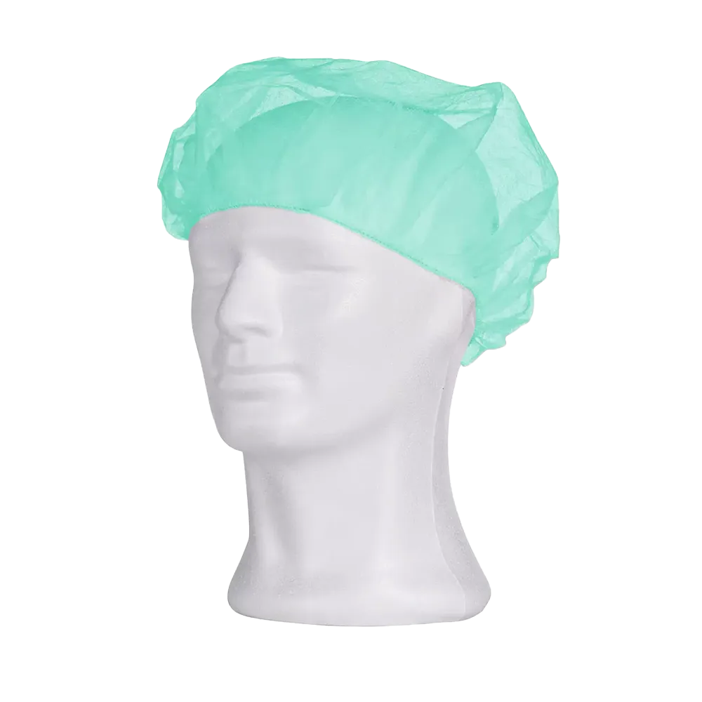 Polypropylene beret cap, size M, green, Med-Comfort: buy disposable headgear for hygienic protection.