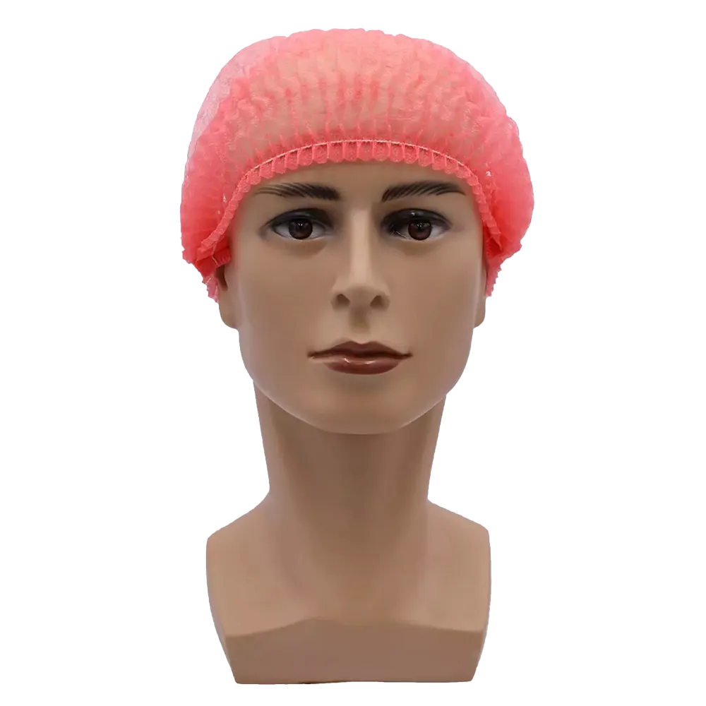 Clip-on bonnets, size M, diameter 52 cm, red, Med-Comfort: buy disposable hygienic protection as PPE suitable for the food sector.