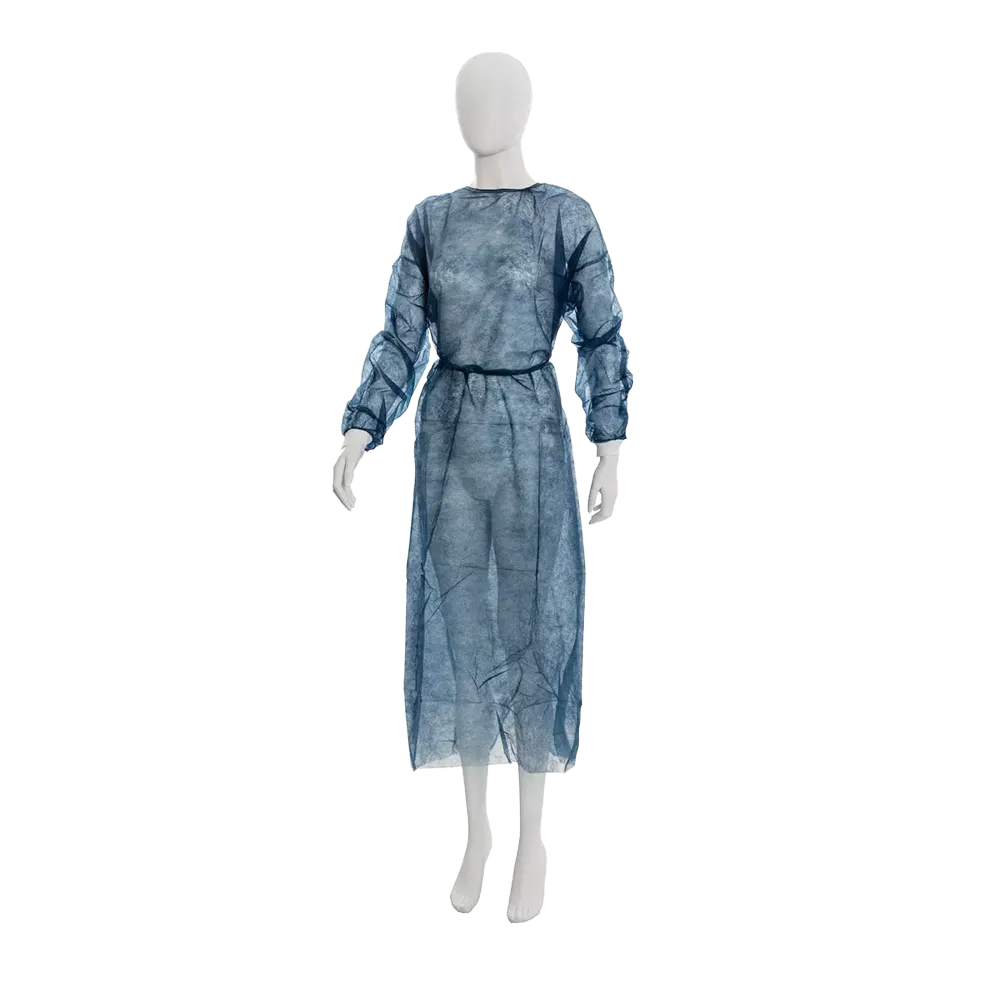 PP Disposable visitor gown, size L, XL, colour blue, non-woven, Med-Comfort: buy disposable gown for tying, with tricot cuffs for a secure fit on the arm.