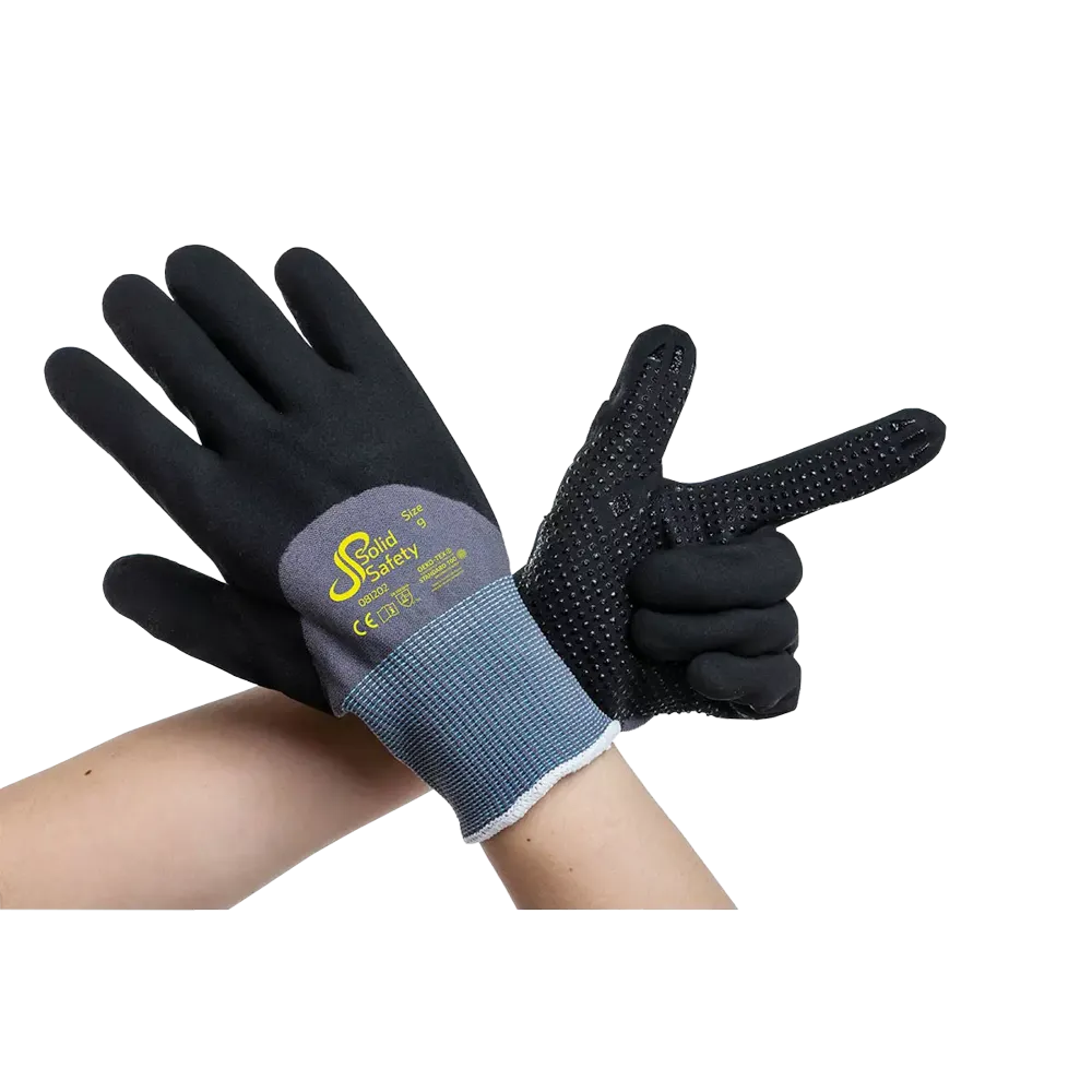 Assembly glove, size 11, grey, SolidSafety Tough Dots: buy mechanical work protection glove as PPE.