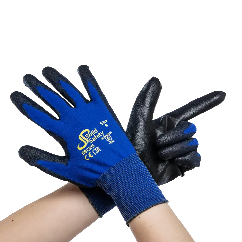 Assembly glove, size 6, grey, SolidSafety Tough Fine Touch: buy ultralight industrial safety glove as PPE.