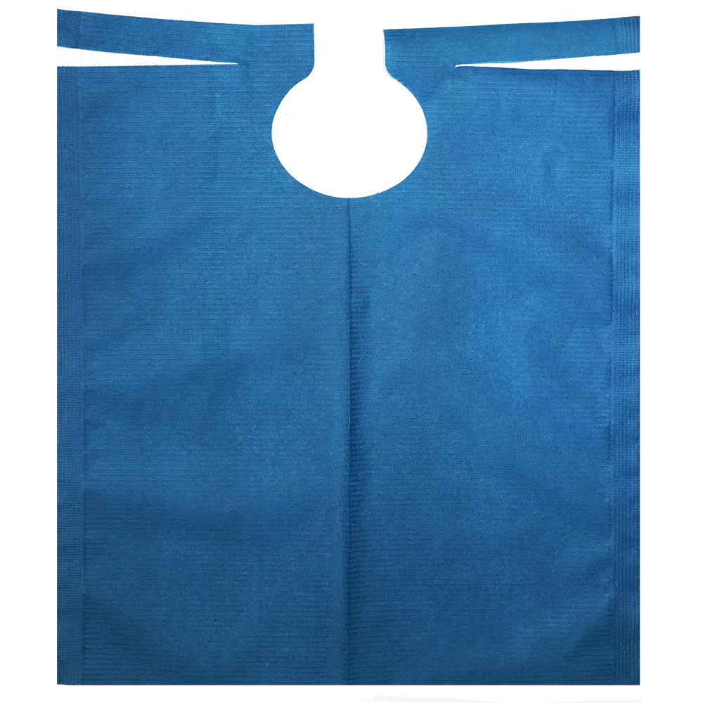 Patient cape with PE coating, colour blue , 500 x 600 mm: buy patient cape for dental use.