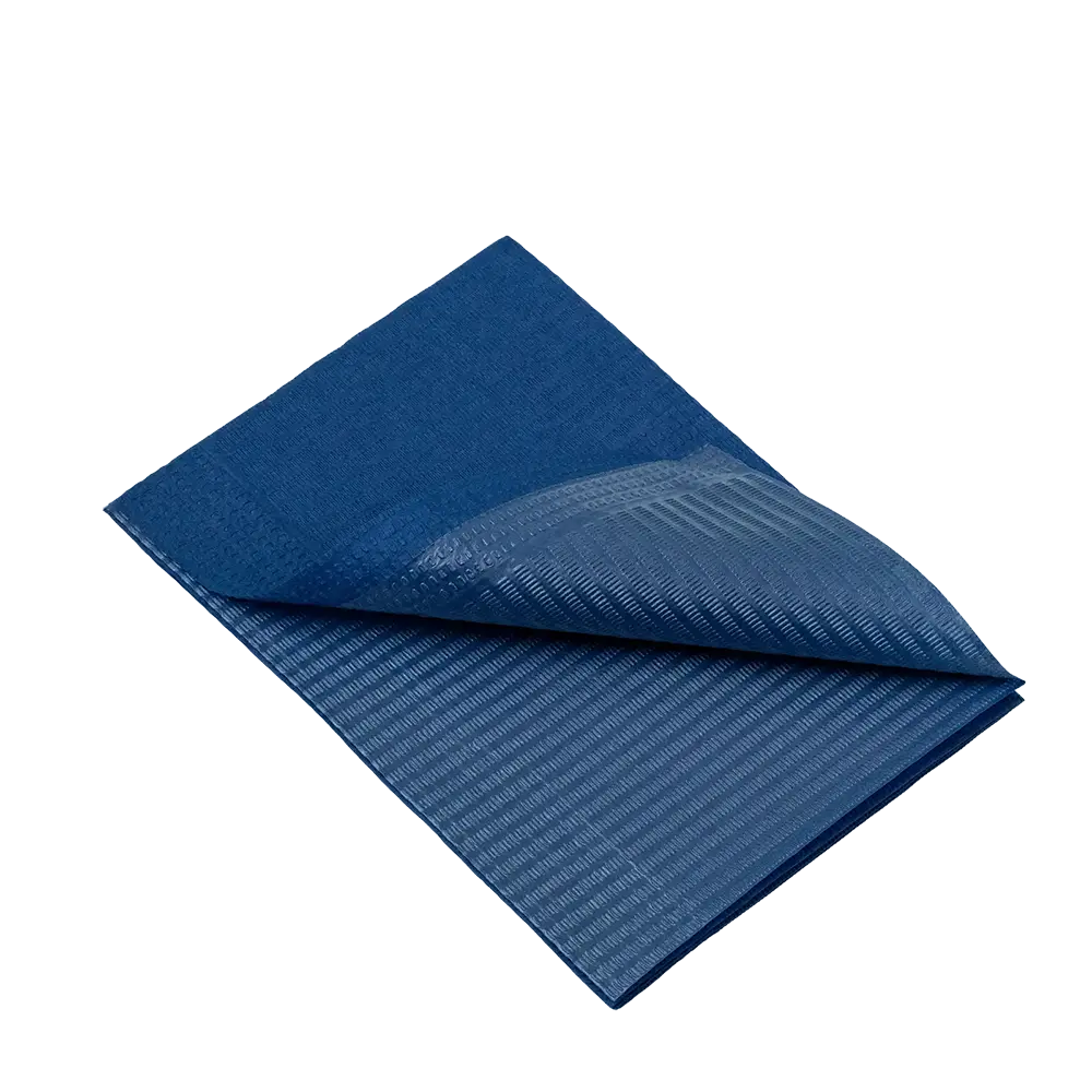 Dental disposable patient napkins, 33 x 45 cm, colour dark blue: buy 1 or 2-ply dental napkins for use during dental treatments as practice supplies.