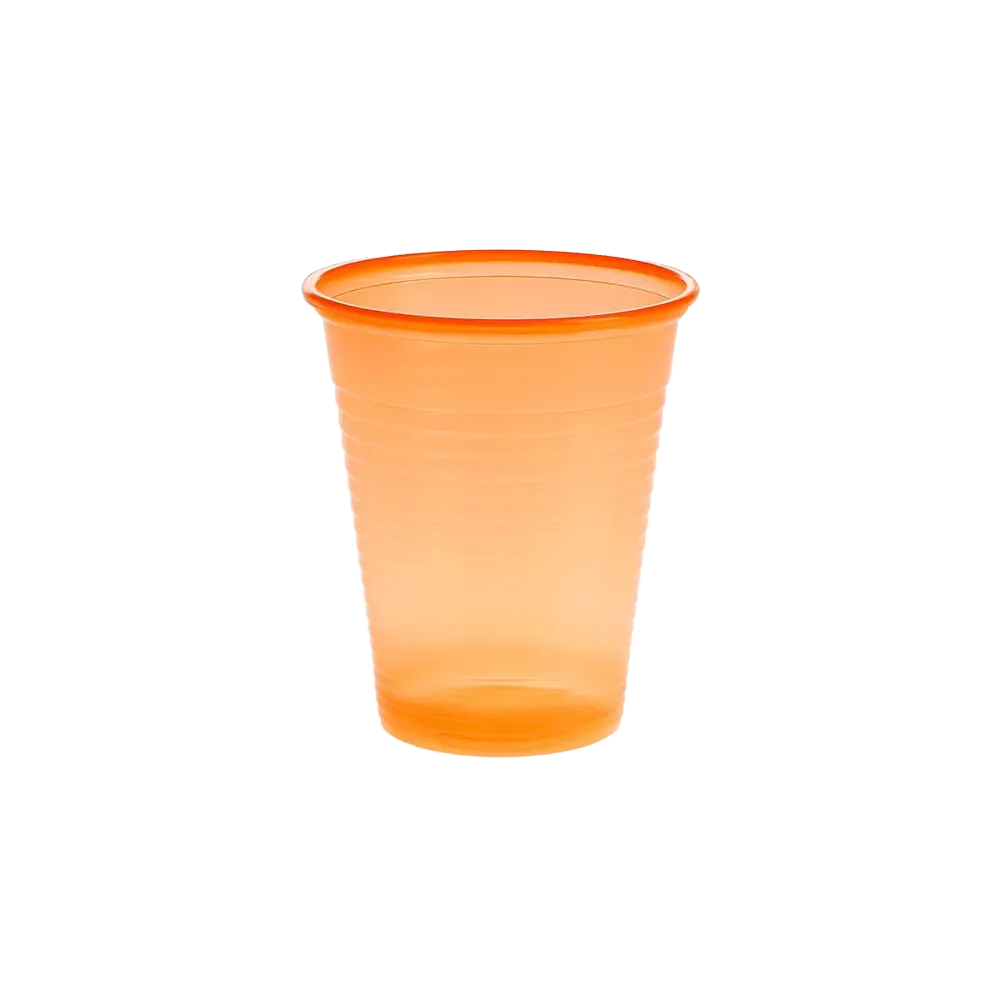 PE Mouth rinsing cup, 180 ml, colour orange, polyethylene: buy sturdy, non-slip PE Mouth rinsing cup with rounded rim for dental treatments.