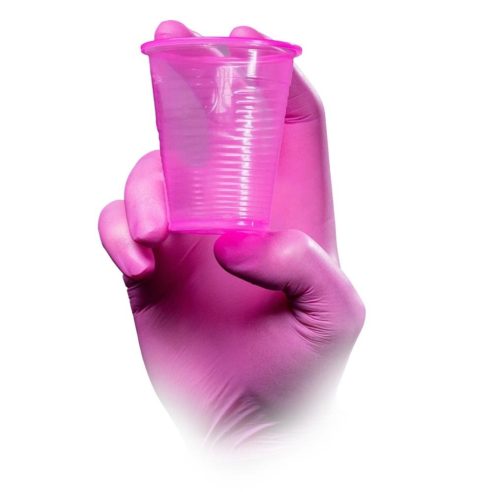 PE Mouthwash cup, 180 ml, colour pink, polyethylene: buy sturdy, non-slip PE Mouthwash cup with rounded rim for dental treatments.