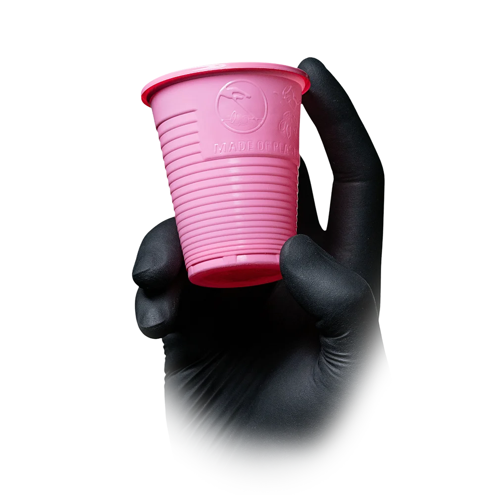 PE Mouth rinsing cup, 180 ml, colour pink, polyethylene: buy sturdy, non-slip PE Mouth rinsing cup with rounded rim for dental treatments.