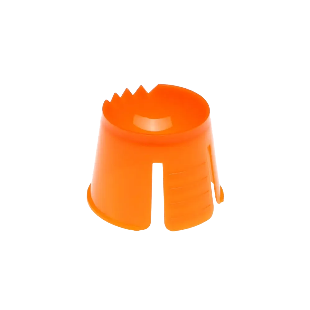 PP Disposabledappen container, colour orange, polypropylene: buy dappen container for clean portioning and mixing of dental materials for dental treatments.