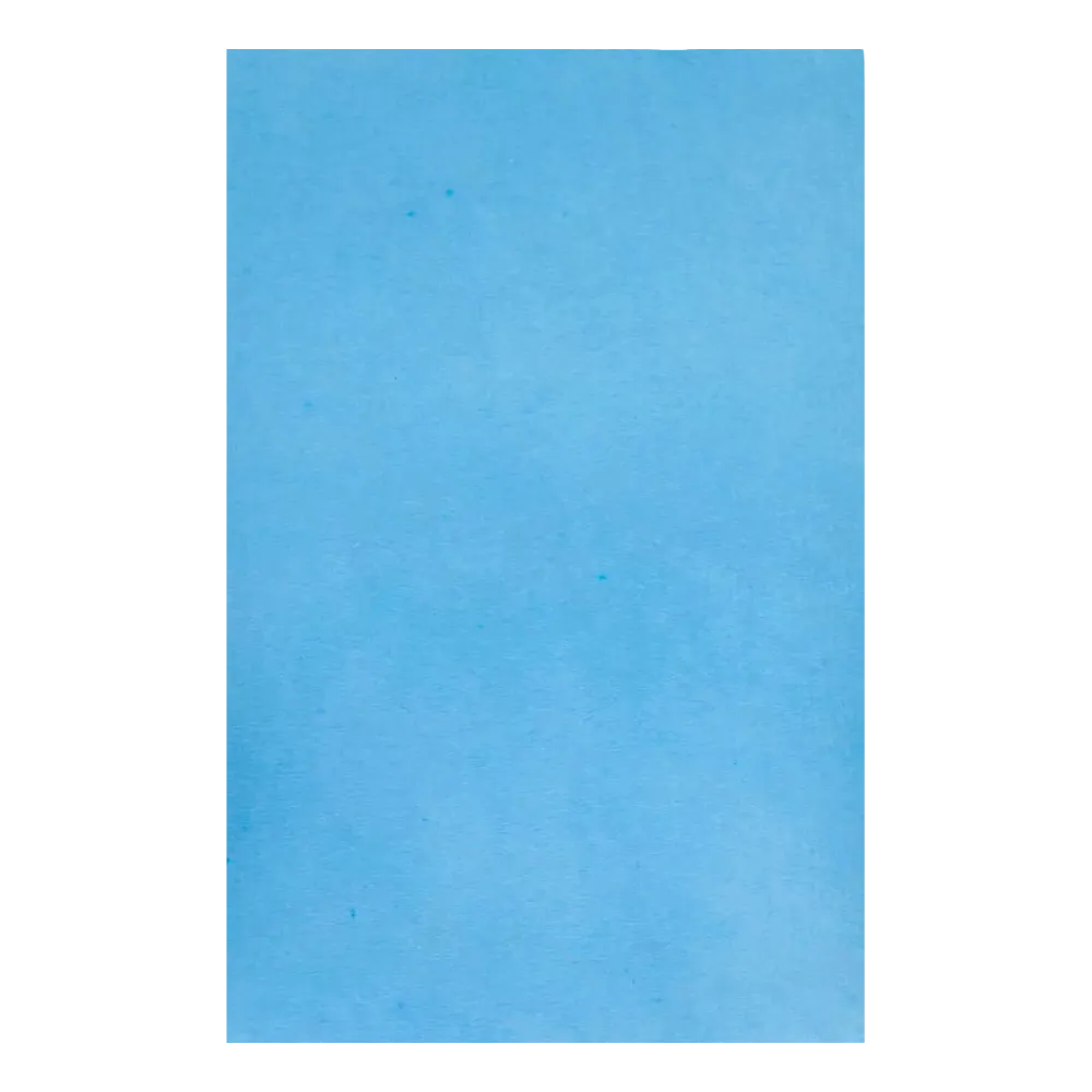 Disposable tray filter paper, 18 x 28 cm, colour light blue, cellulose: buy dental crepe pad for single use during dental treatments.