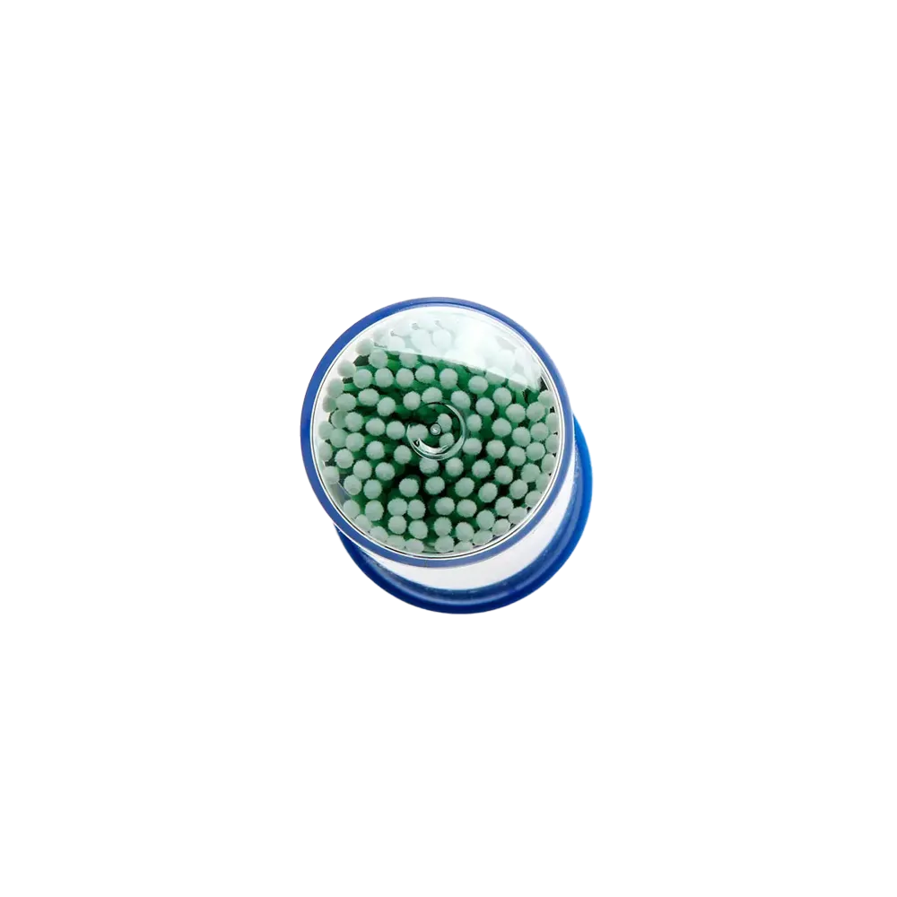 Disposable micro-applicators, 10cm, green, regular, plastic, nylon, Med-Comfort: buy acid-proof, lint-free and flexible micro-applicators for applying pastes, liquids for dental use.