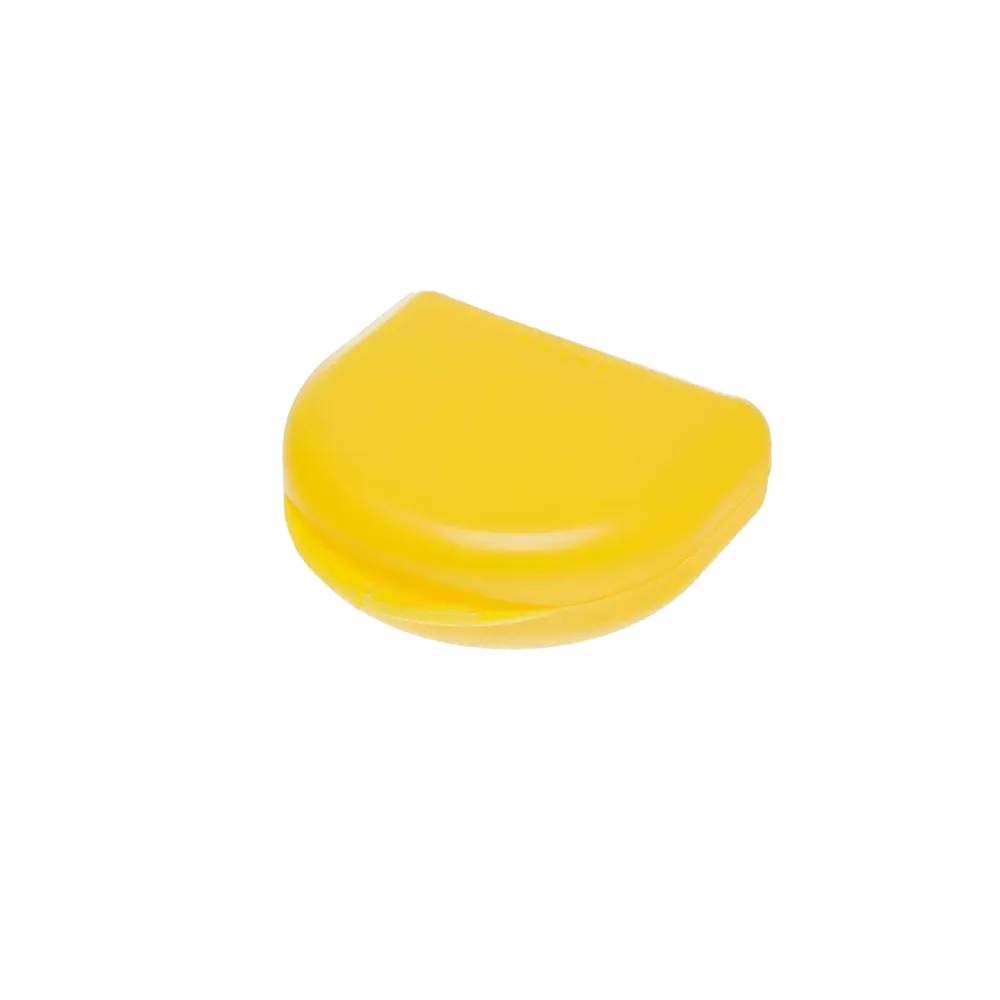 PP Dental splint box for adults, 65 x 58 x 20 cm, colour yellow, polypropylene: buy stable and robust splint box for storing dental splints and bite guards as dental supplies.