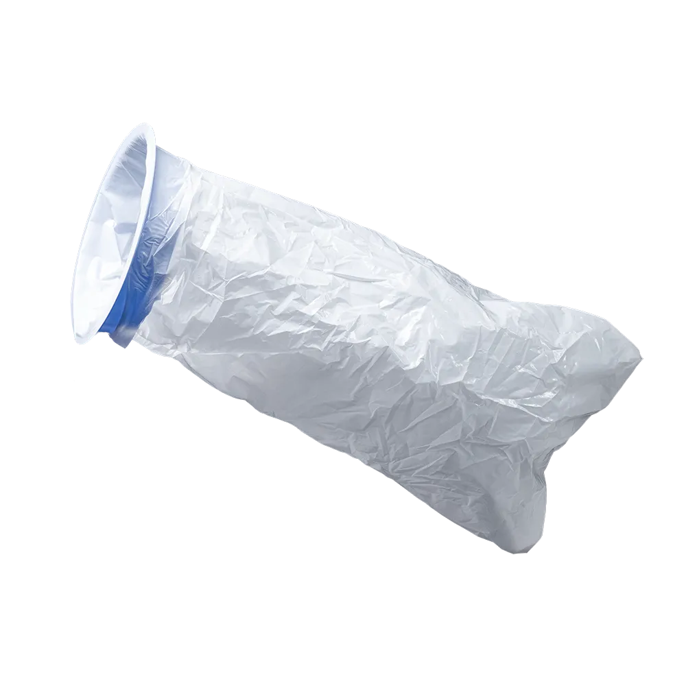 Disposable spittoon bag with closure ring, colour white, length 37cm: buy disposable spittoon bag with plastic closure ring as well as notches to close the bag for patient and ward use.