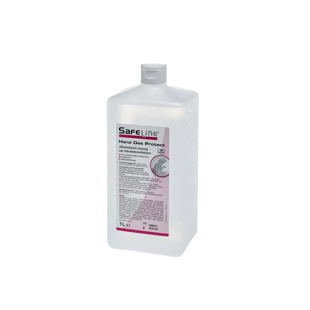 Hand disinfection, 1 l, Safeline Hand Des Protect: buy ready-to-use, moisturising hand disinfectant for hygienic cleanliness for application on the skin.