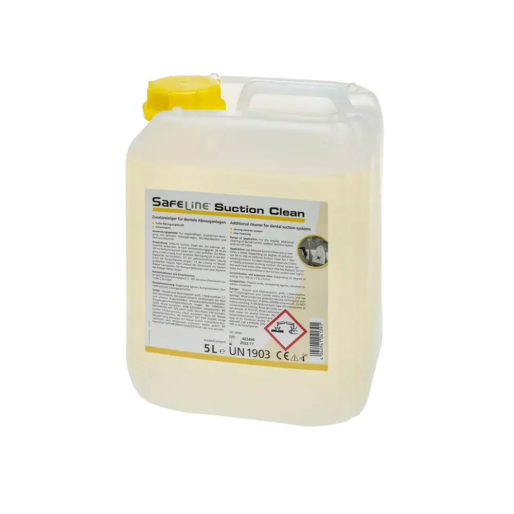 Suction system disinfectant, 5 l, Safeline Suction Clean: buy additive-free and low-foaming intensive cleaner for suction systems.