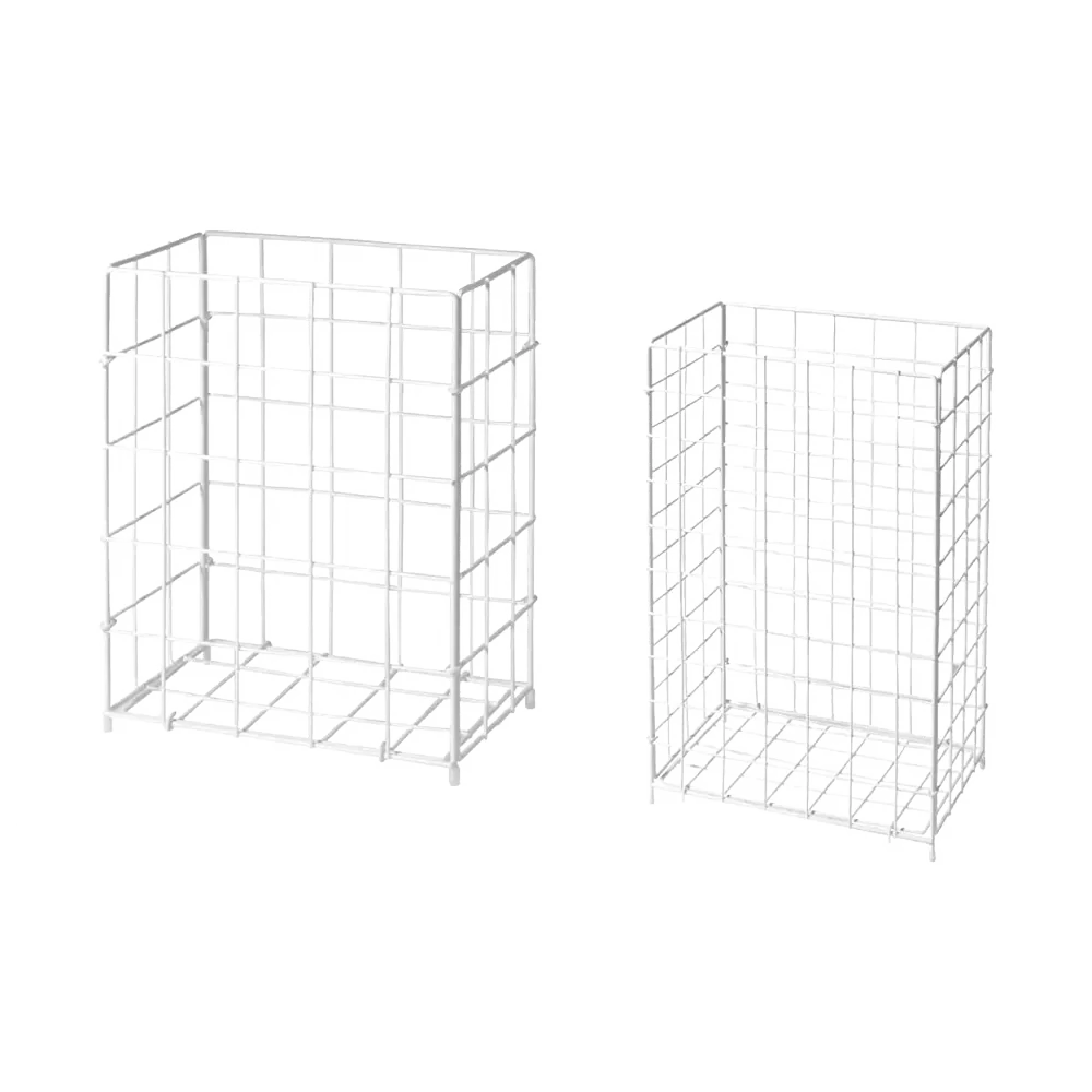 Wire, PVC collection basket, white, 280 x 190 x 350 mm, 19 l: buy collecting basket made of wire mesh as waste basket for disposal of towel paper for use in sanitary facilities.