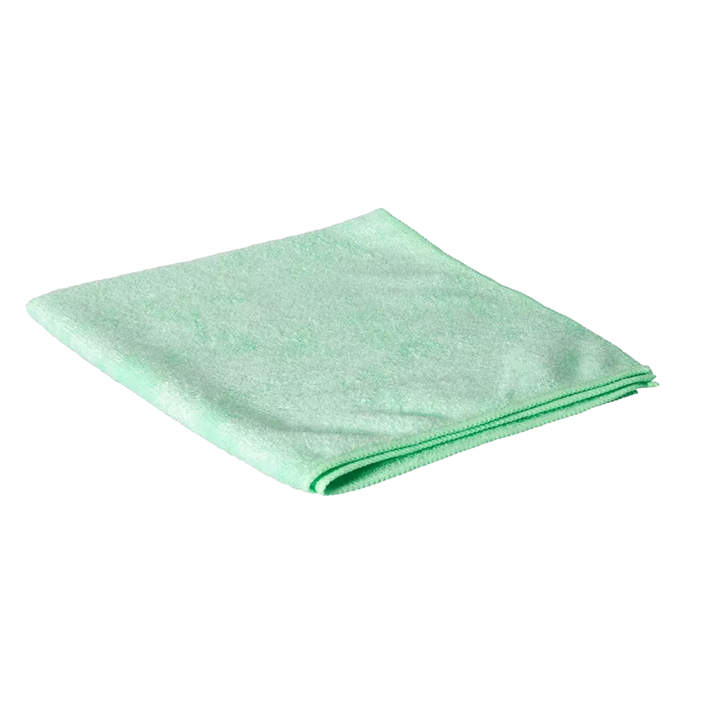 Microfibre cloth, colour green, 40 x 40 cm, Clean-Comfort: buy washable microfibre cloths for cleaning in different colours for different hygiene areas.