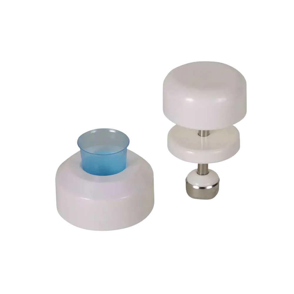 Tablet mortar for medicine cups, white,: buy hygienic tablet mortar made of stainless steel and polyamide for easy crushing of tablets.