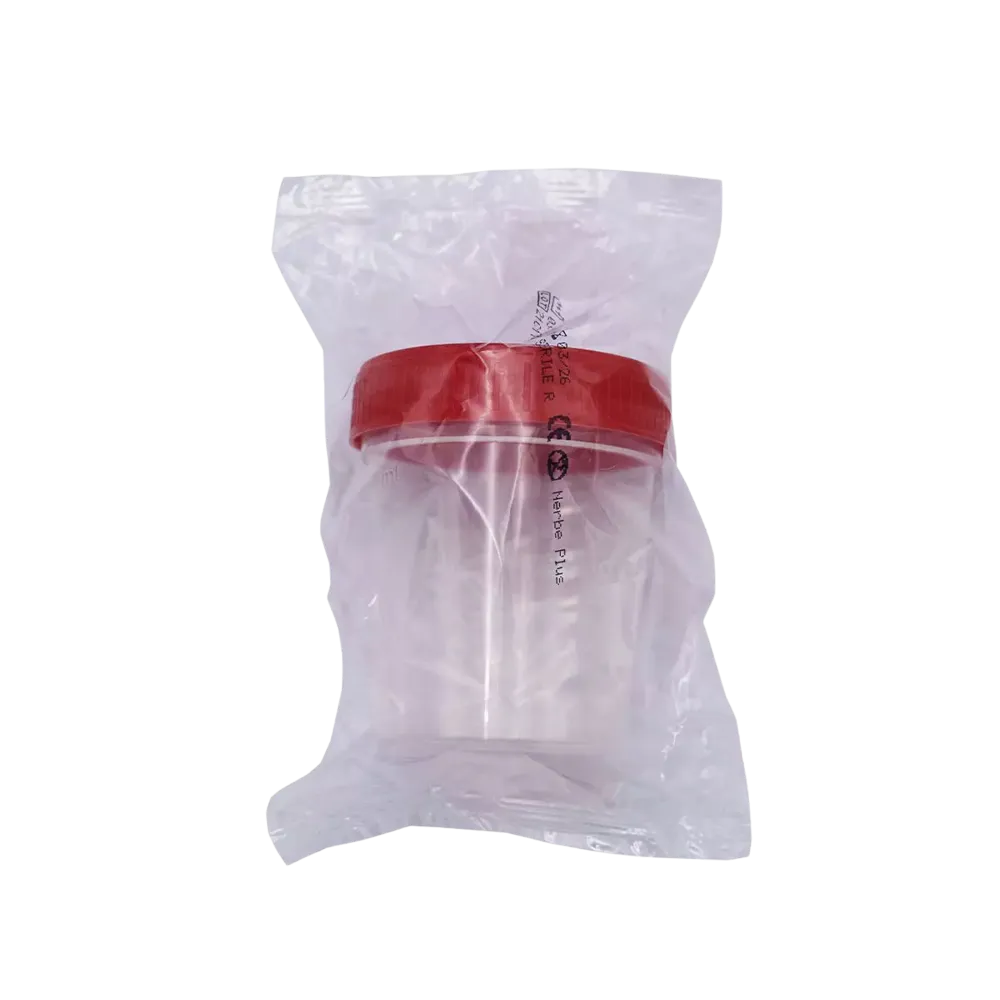 PP Lid for urine collection container, red: buy lid for graduated 