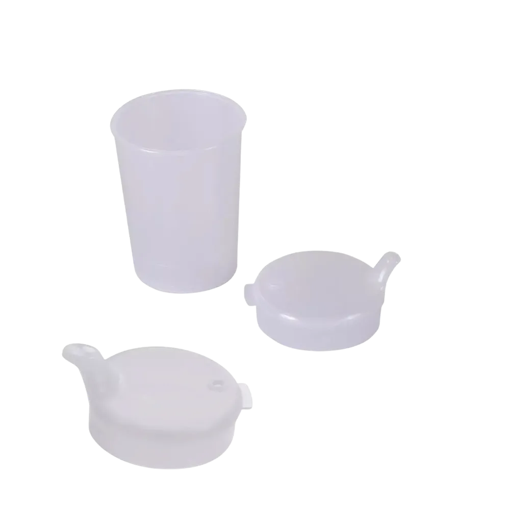 PP Beak cup top and bottom SET, transparent, 50 x 250 ml: buy polypropylene top and bottom SET for 50 beak cups as patient supplies.