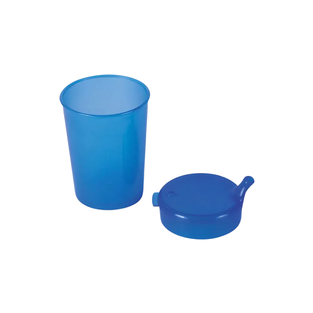 PP Beak cup top and bottom SET, blue, 50 x 250 ml: buy polypropylene top and bottom SET for 50 beak cups as patient supplies.