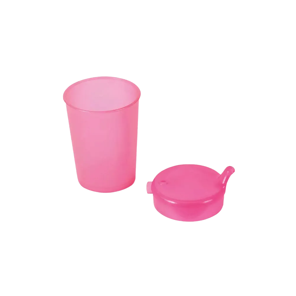 PP Beak cup top and bottom SET, red, 50 x 250 ml: buy polypropylene top and bottom SET for 50 beak cups as patient supplies.