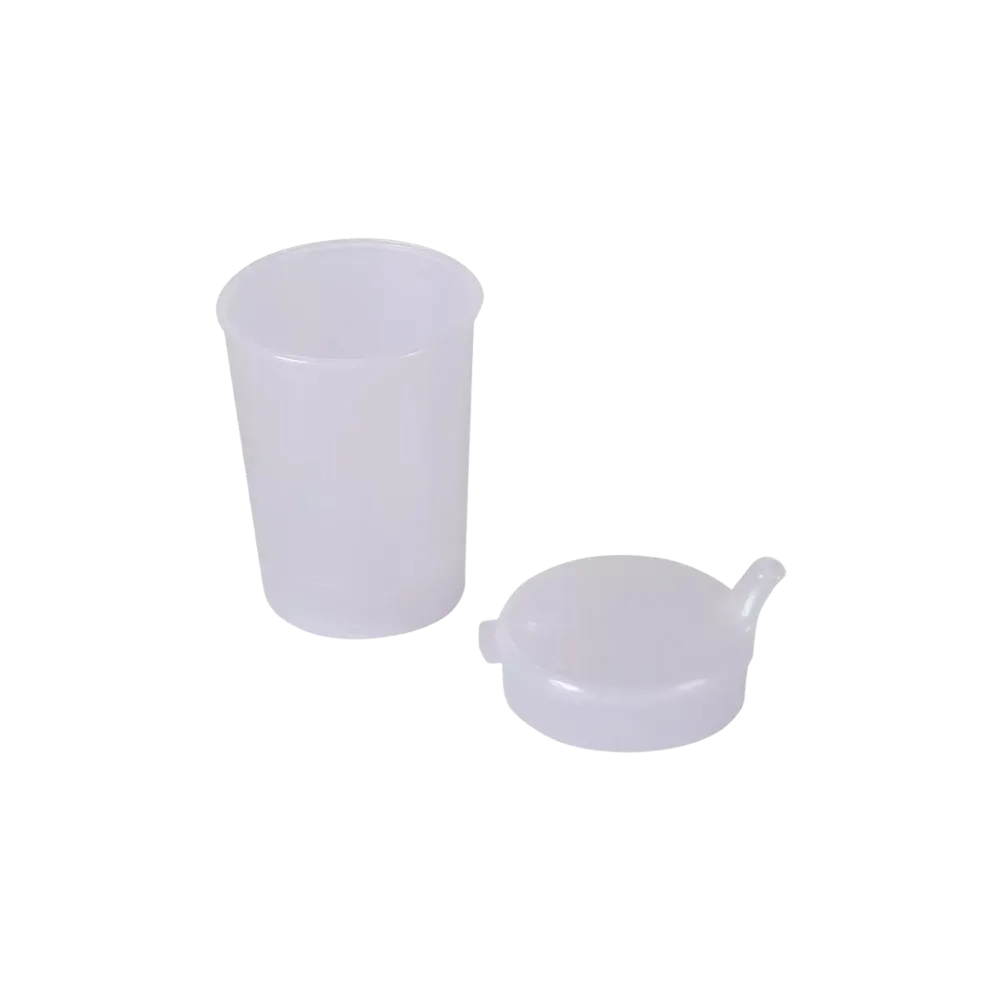 PP Beak cup top and bottom SET, transparent, 50 x 250 ml: buy polypropylene top and bottom SET for 50 beak cups as patient supplies.