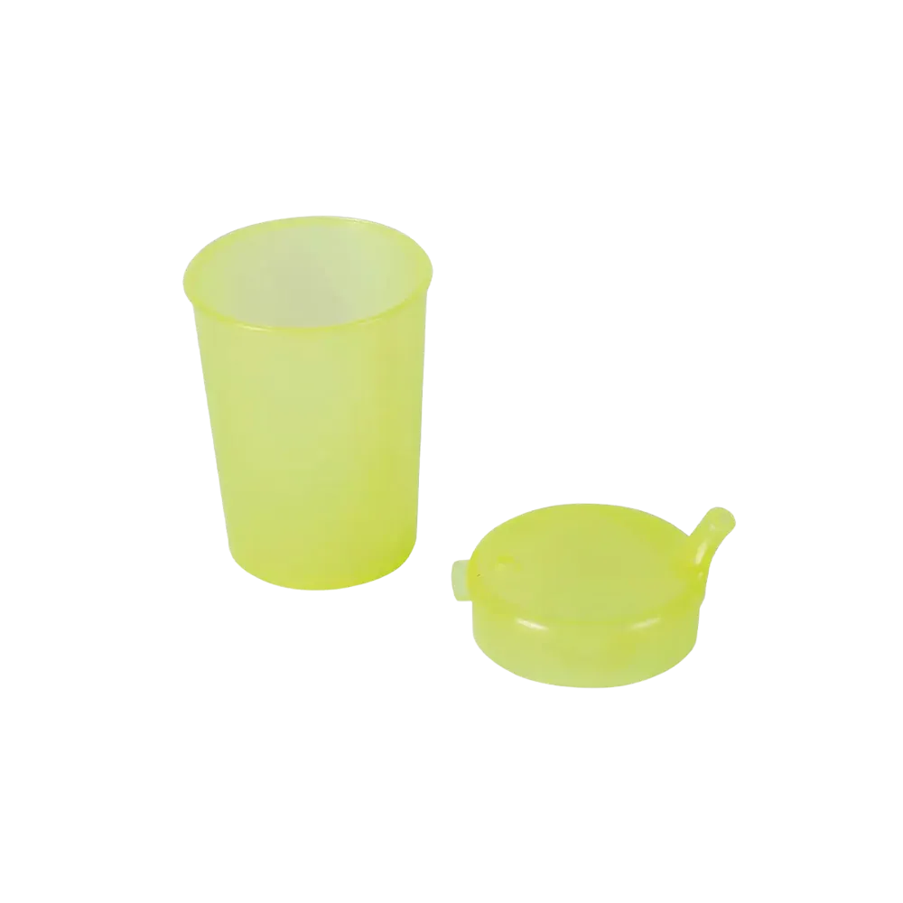 PP Beak cup top and bottom SET, yellow, 50 x 250 ml: buy polypropylene top and bottom SET for 50 beak cups as patient supplies.