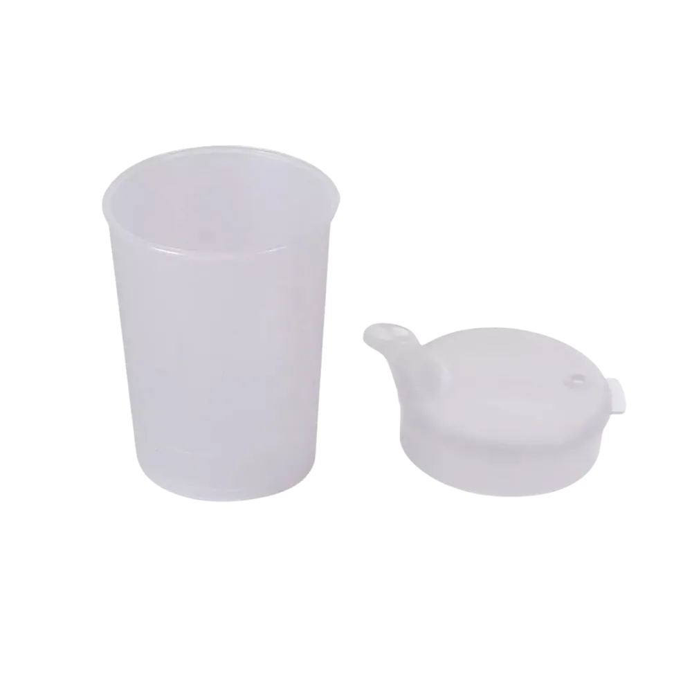 PP Beak cup top and bottom SET, transparent, 50 x 250 ml: buy polypropylene top and bottom SET for 50 beak cups as patient supplies.