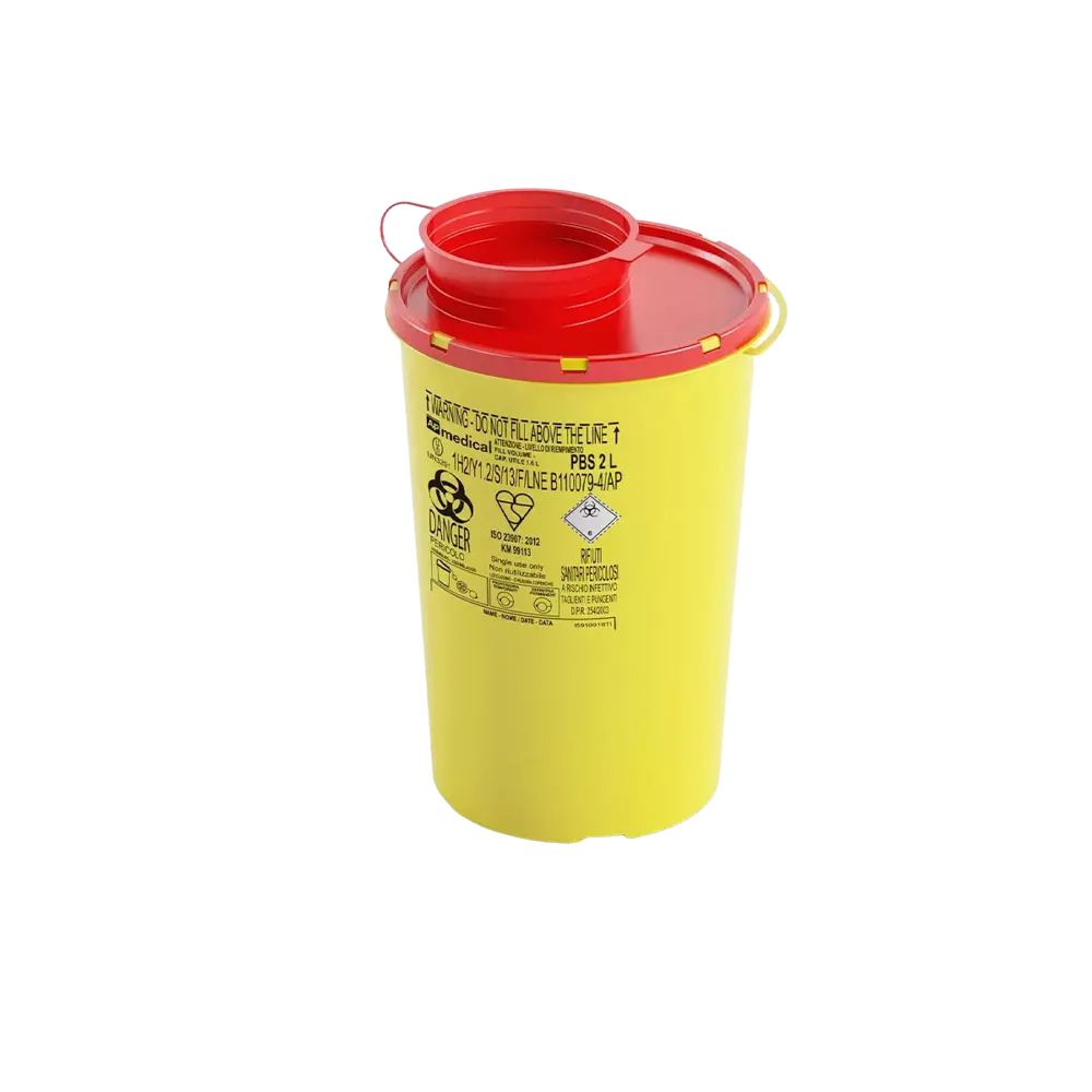 CP Syringe disposal box, 2 l, with carrying handle, odour-proof, leak-proof: buy autoclavable disposal box for syringes for the safe disposal of cannulas, syringes, scalpel blades as well as sharp objects.