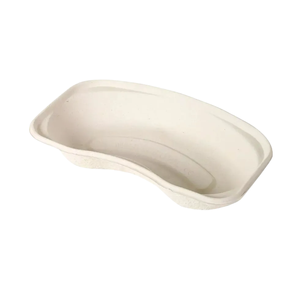 Disposable fibre kidney tray, white, 252 x 150 x 48 mm, 700 ml: buy sturdy disposable kidney tray as instrument tray and collection container for medical treatments.